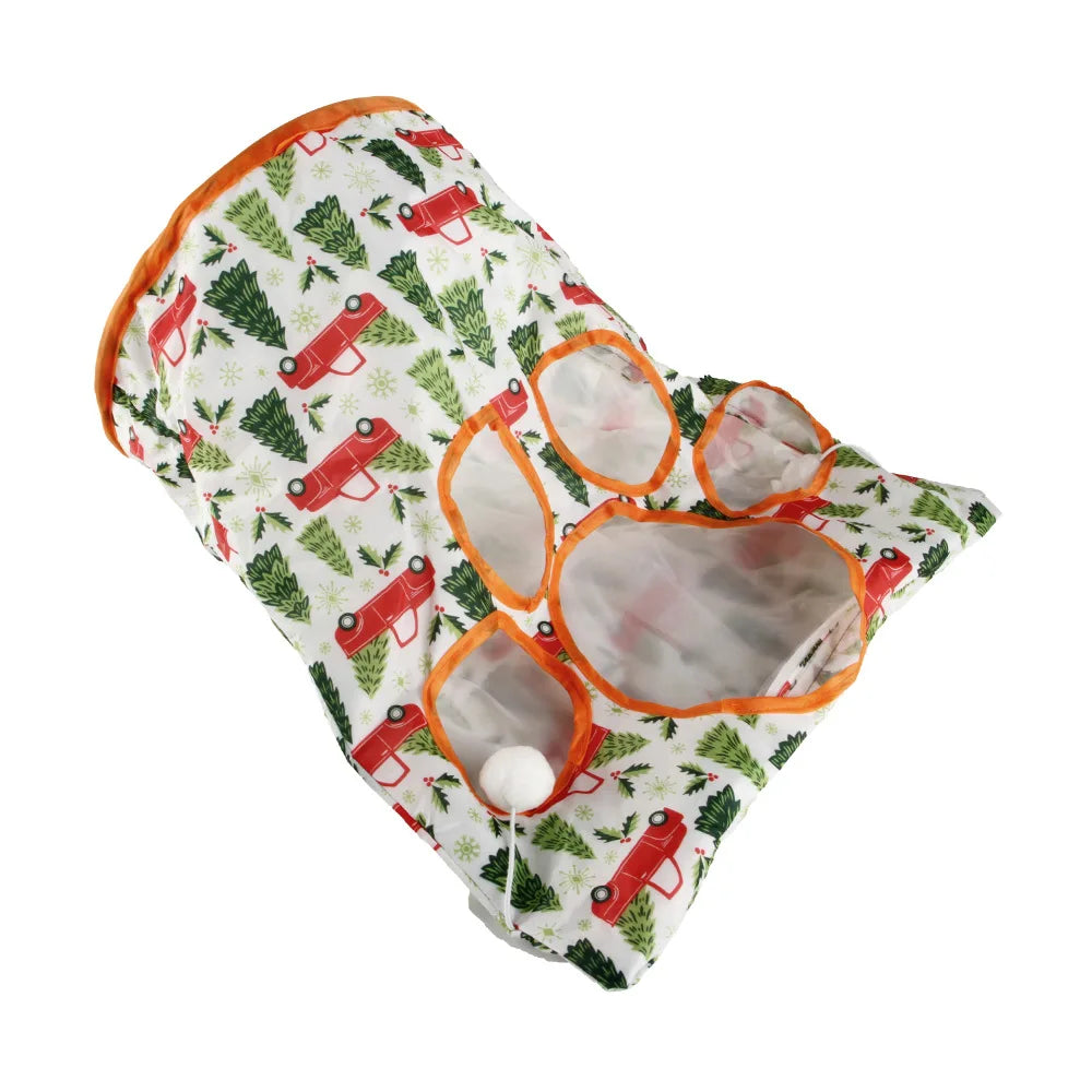 Cat Fun Tunnel with Hanging Balls