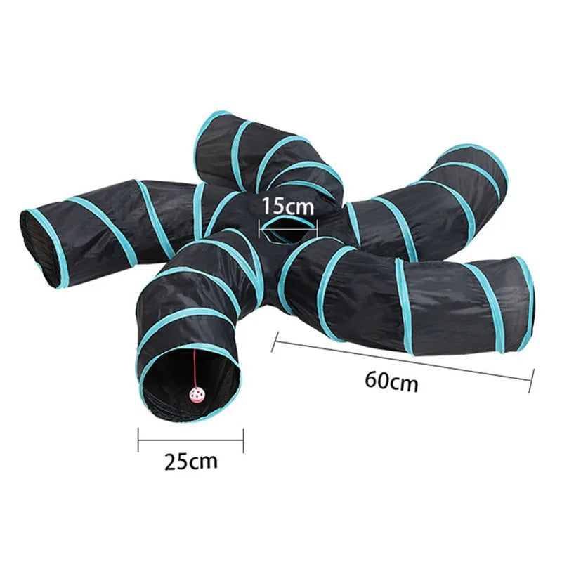 Cat Fun Tunnel with Hanging Balls