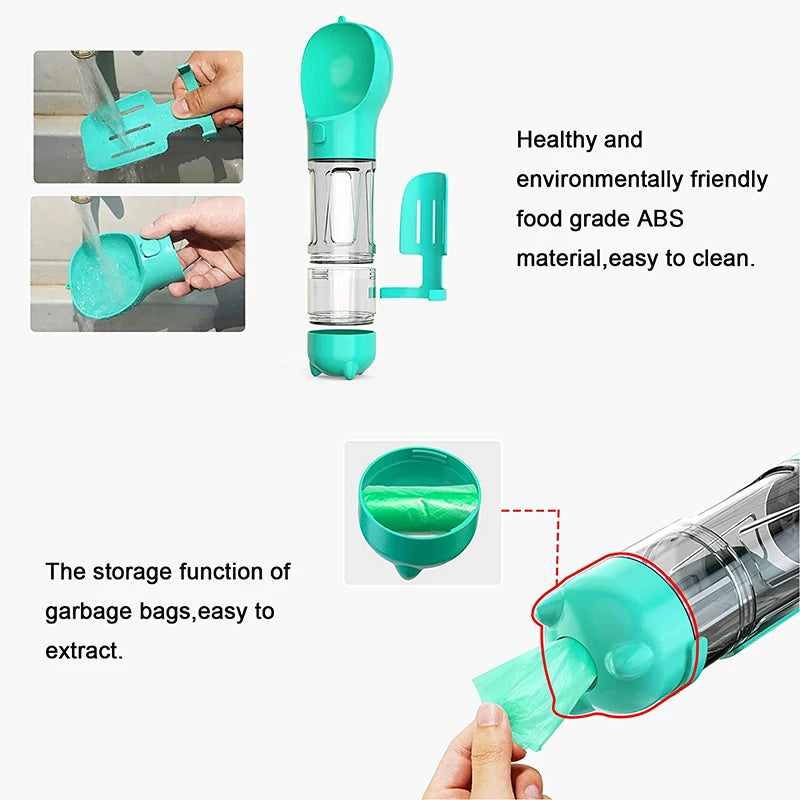 PawHydrate™ - Multifunctional Dog Bottle (Water + Food + Trash Can)