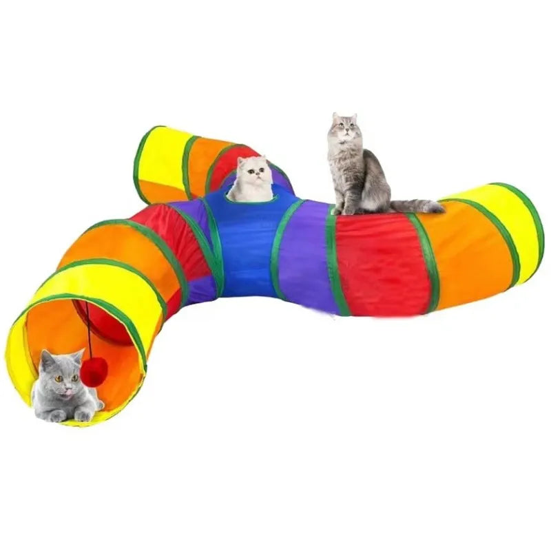 Cat Fun Tunnel with Hanging Balls