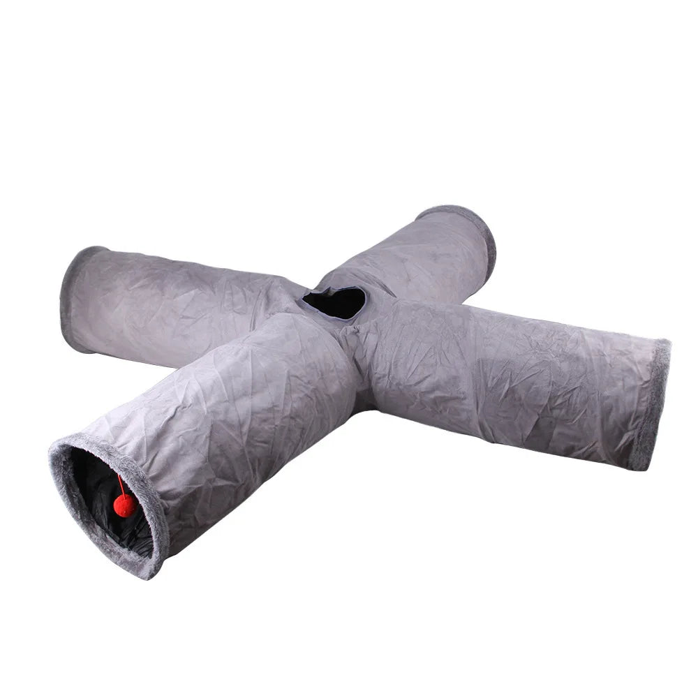 Cat Fun Tunnel with Hanging Balls
