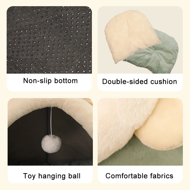 Pet Tent Cave Bed for Cats Small & Dogs
