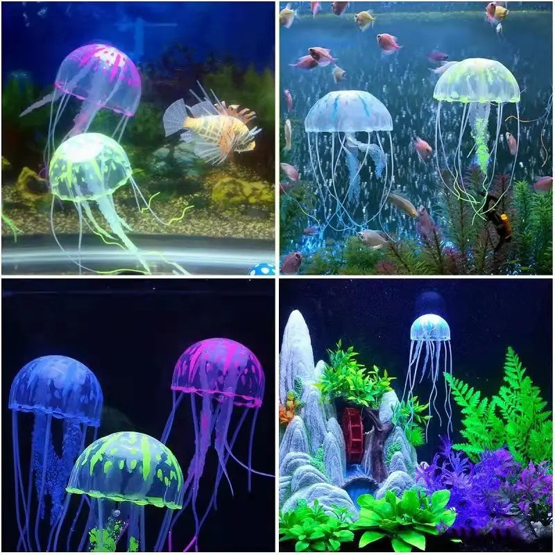 Glowing Jellyfish Aquarium Ornament
