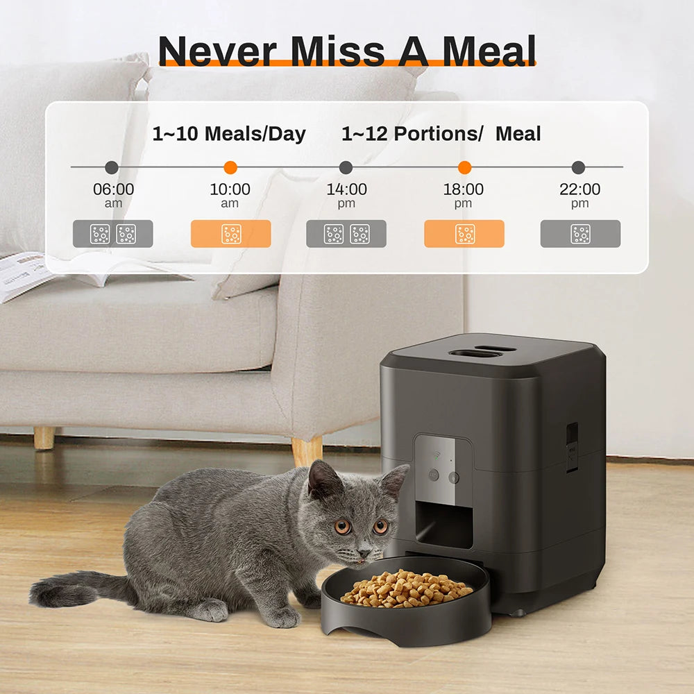 Alimentador inteligente para animais de estimação 2L com aplicativo