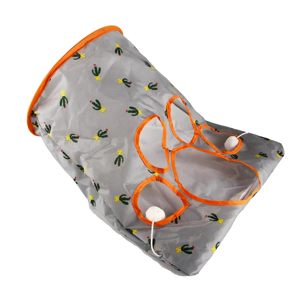 Cat Fun Tunnel with Hanging Balls