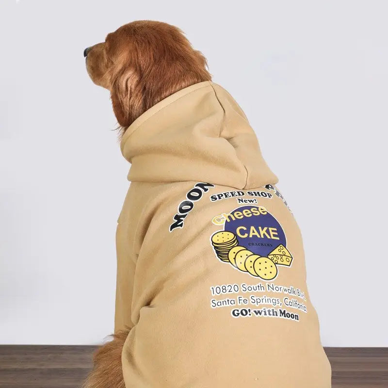 Winter Warm Hoodie for Large Dogs - Anti-hair Loss Fashion Print