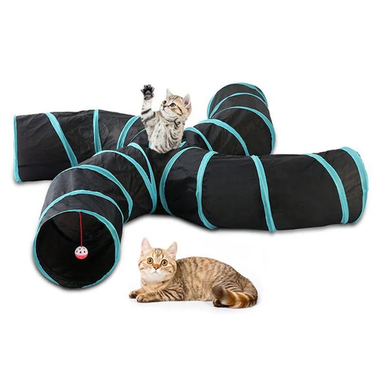 Cat Fun Tunnel with Hanging Balls