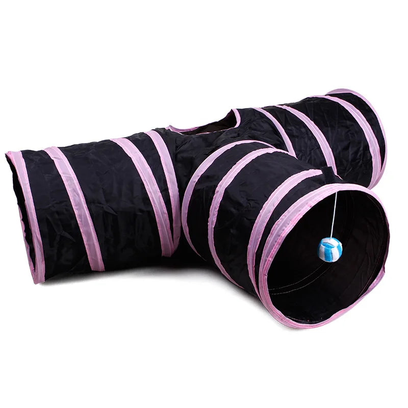 Cat Fun Tunnel with Hanging Balls