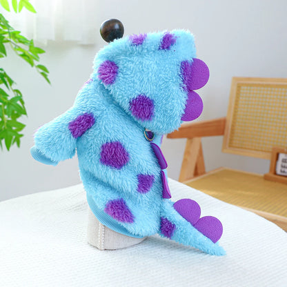 Blue Dinosaur Hooded Coat