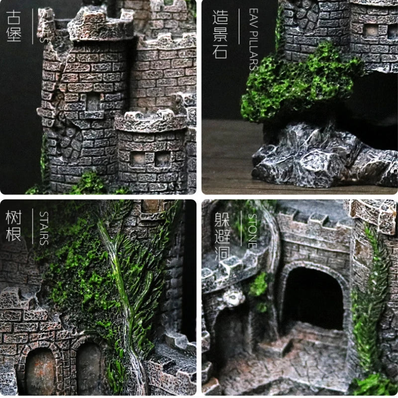 Resin Castle Aquarium Decor