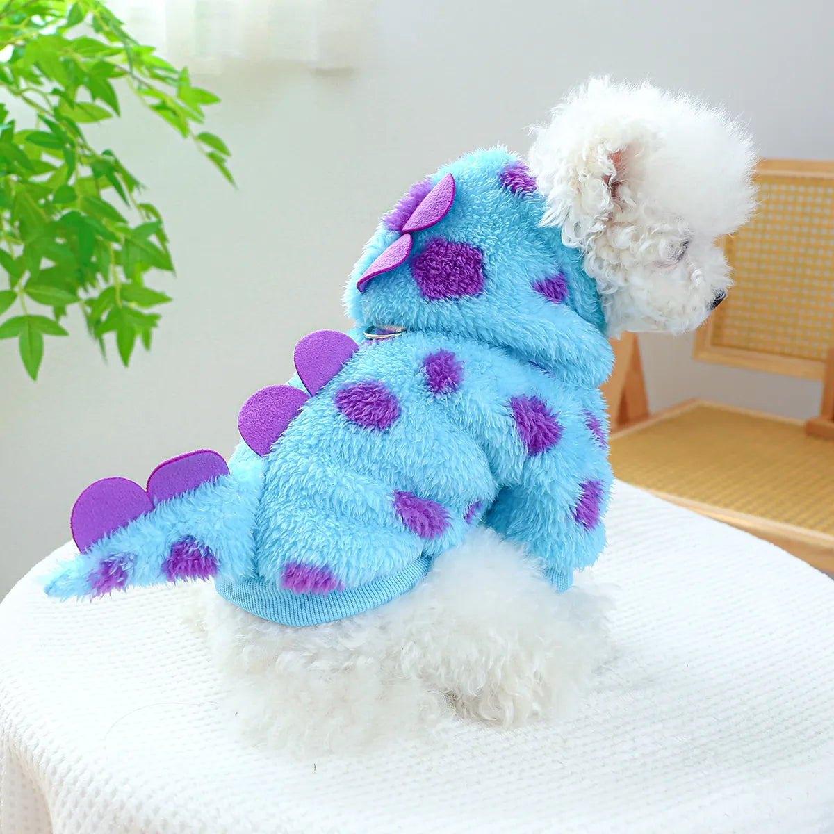 Blue Dinosaur Hooded Coat