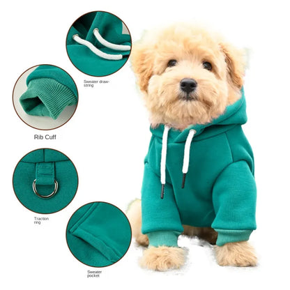 Warm Fleece Hoodie for Stylish dogs