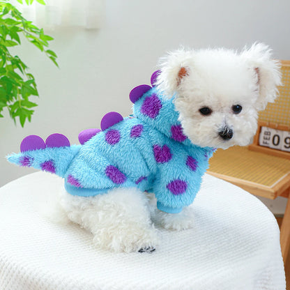 Blue Dinosaur Hooded Coat