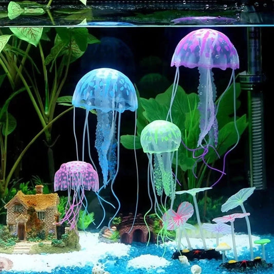 Glowing Jellyfish Aquarium Ornament